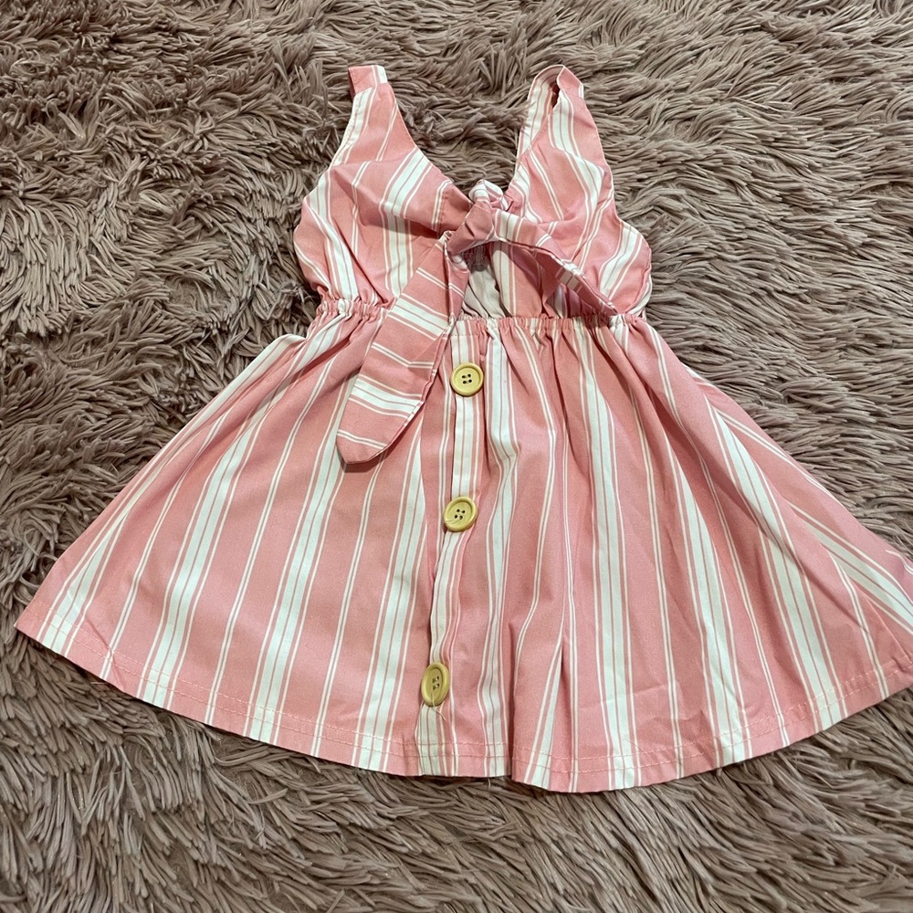 Tie Front stripe dress